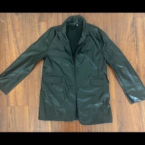 Leather Blazer Coat